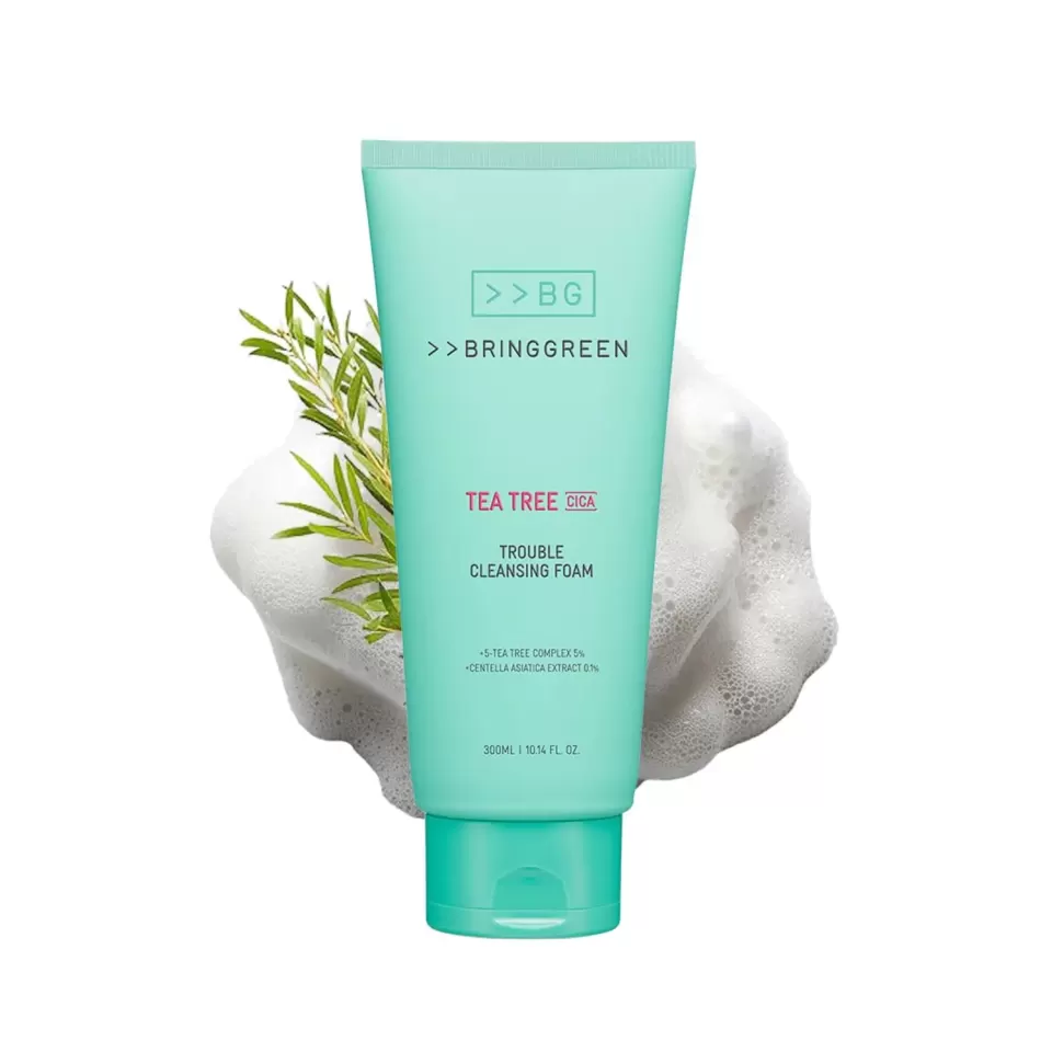BRING GREEN Tea Tree Cica Trouble Cleansing Foam