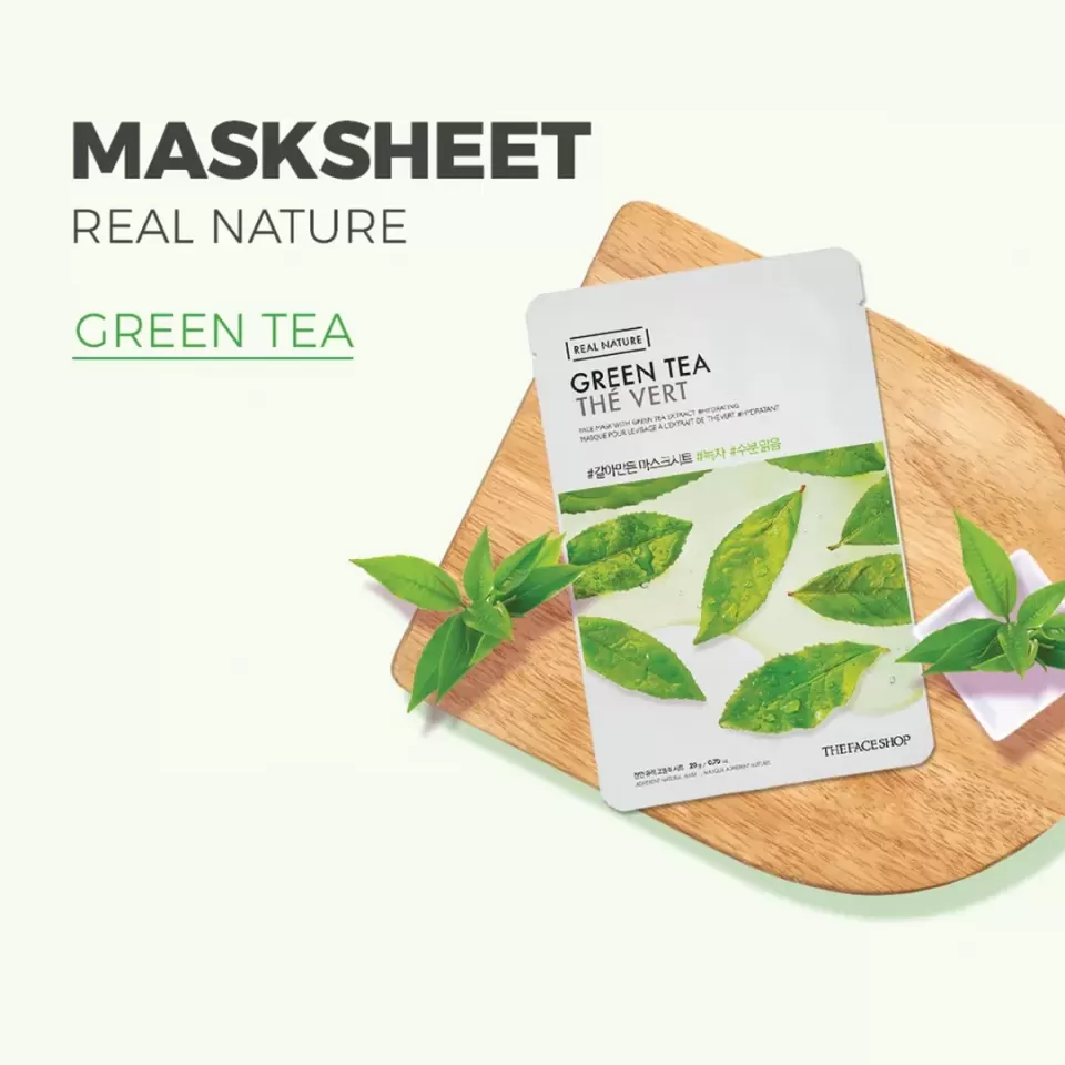 Real Nature Green Tea Face Mask 20g