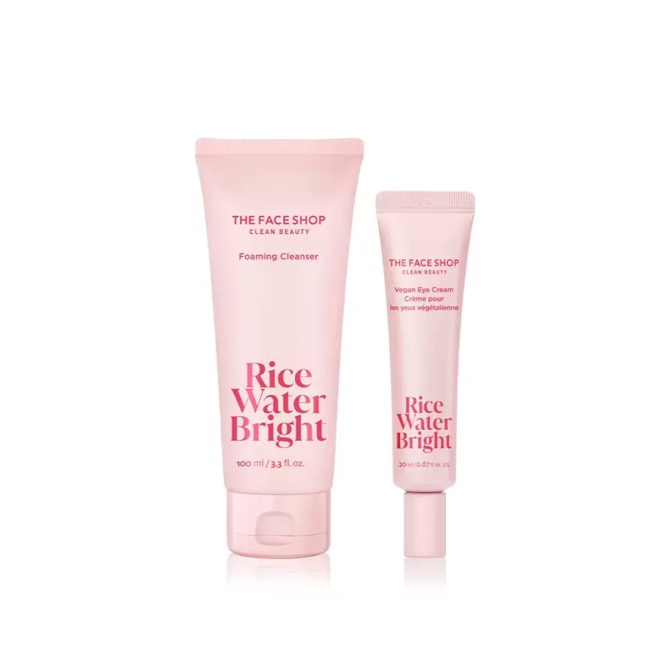 The Face Shop Rice Water Bright Cleanse & De-Puff Duo