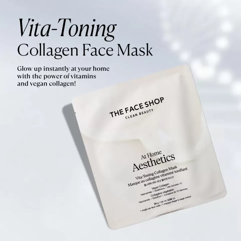 Vita-Toning Collagen Face Mask With Glutathione & Hyaluronic Acid 24g