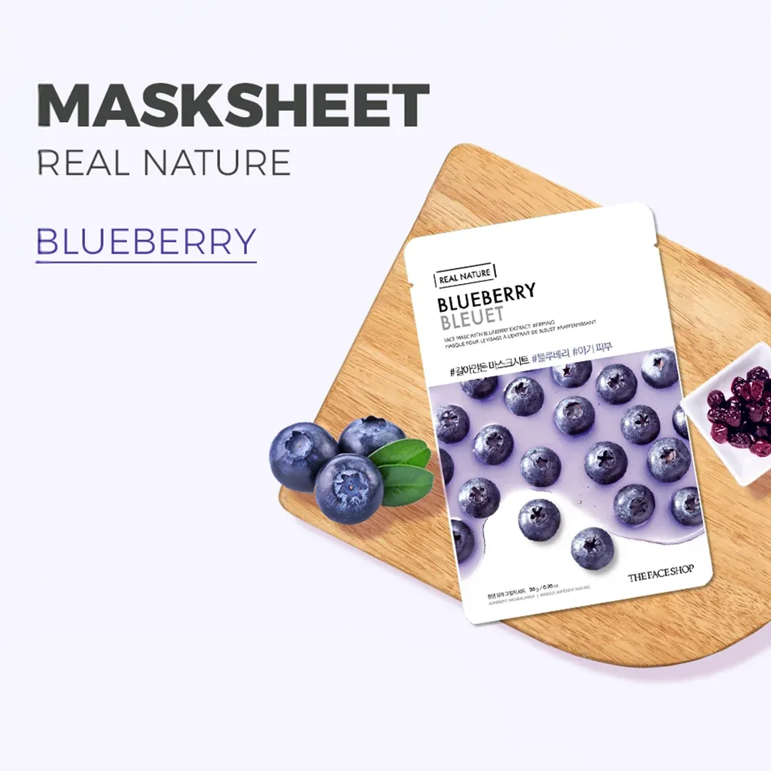Real Nature Blueberry Face Mask 20g