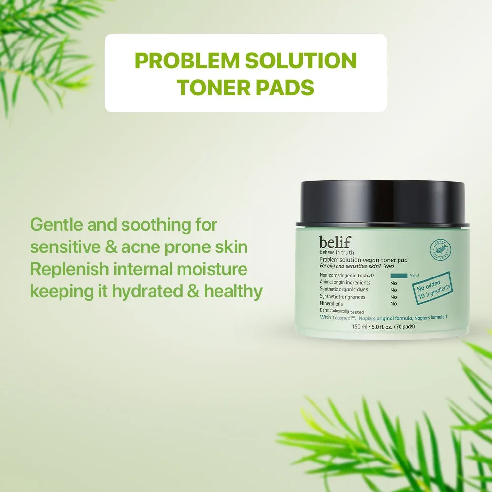 belif problem solution Vegan toner pad 150 ml